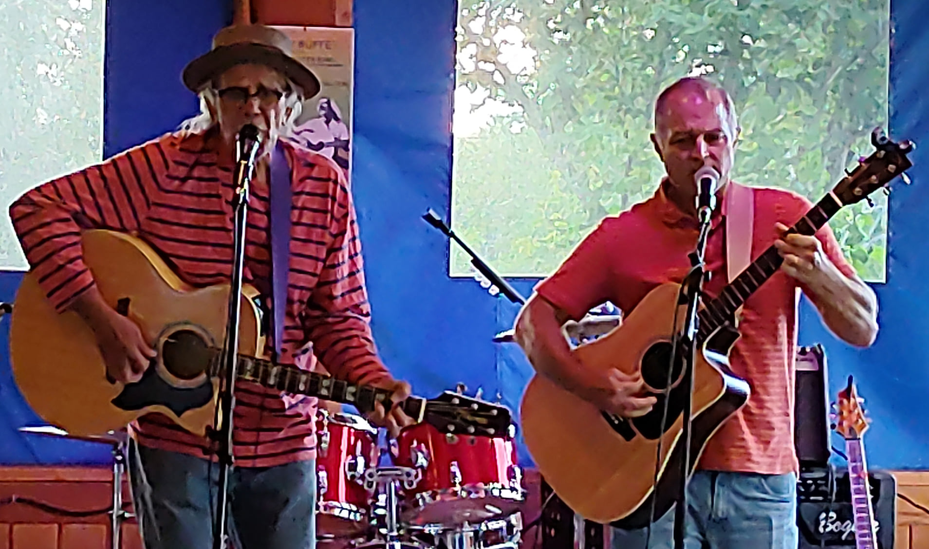 Two for the Road Show band playing live music at the Oasis.