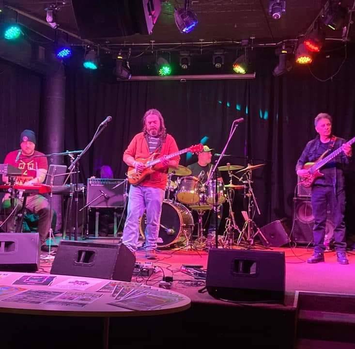 Nectar band playing live music on a concert stage.