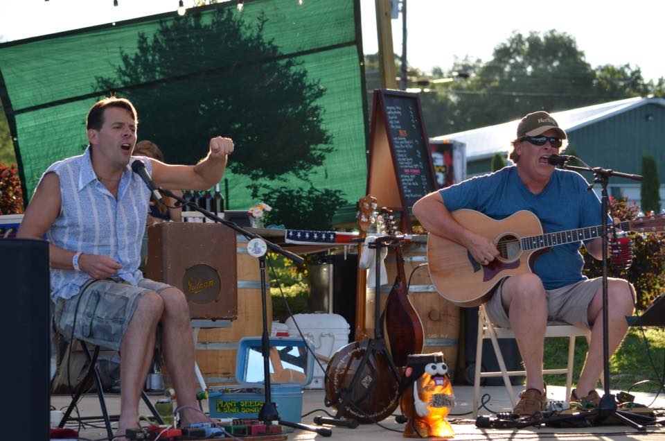 Two Horse Johnson band playing live on stage.