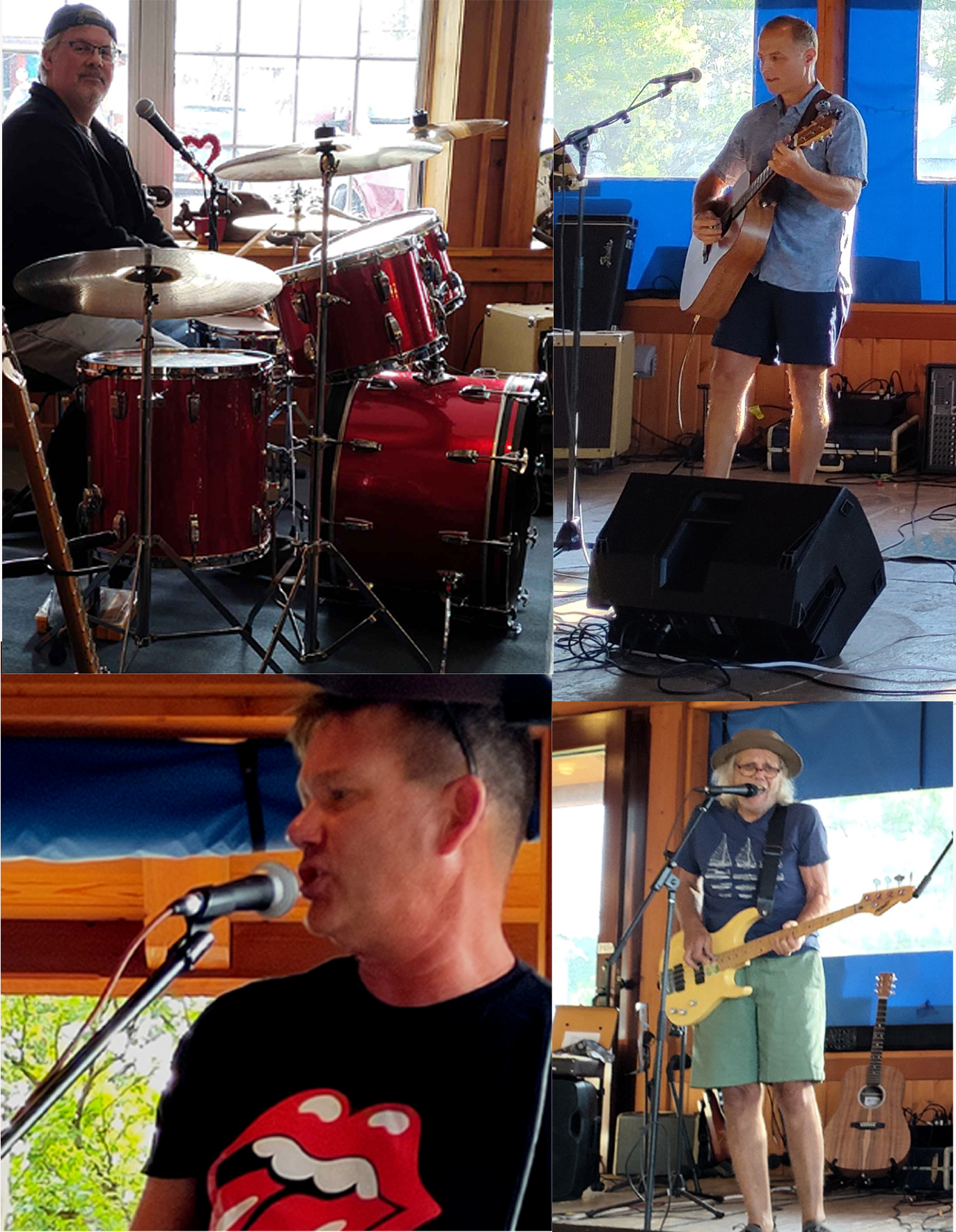 Members of Two for the Road Show band