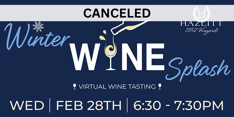 CANCELED Winter VT Canceled Winter Wine Splash Virtual Tasting