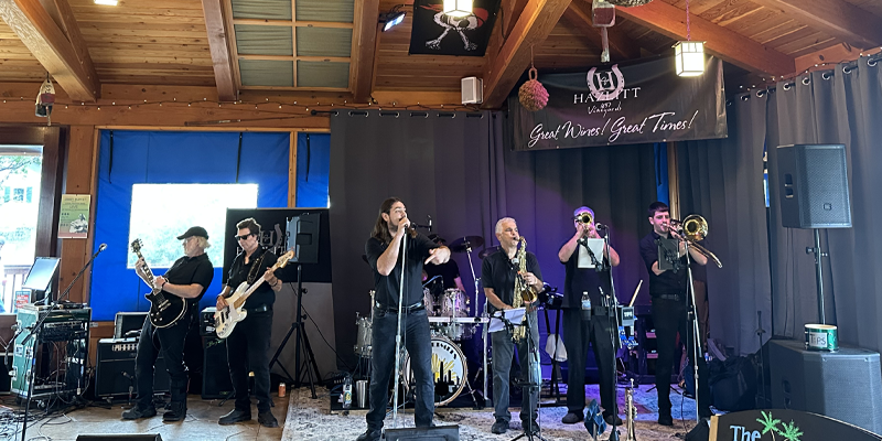 City Limits band playing live music in the Oasis.